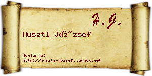Huszti József névjegykártya