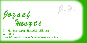 jozsef huszti business card